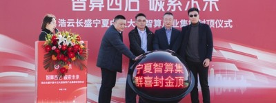 智算西启 碳索未来 浩云长盛宁夏中卫大型智算产业集群喜封金顶